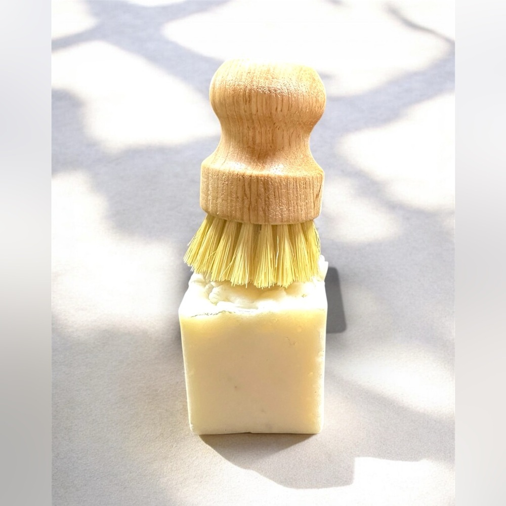 Natural Solid Dish Soap and Brush